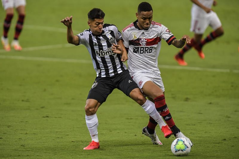Flamengo defender Natan (right)